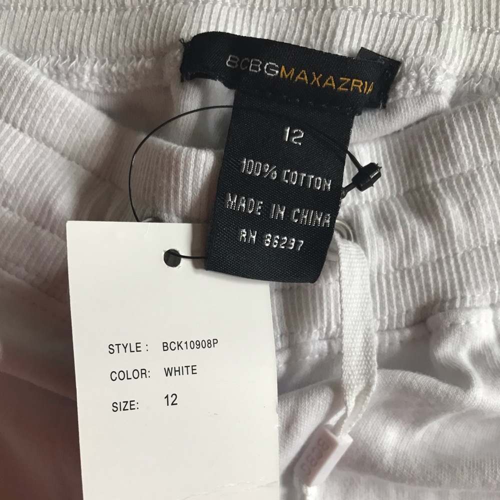 BCBG MAXAZRIA WHITE GIRL’S COTTON PANTS